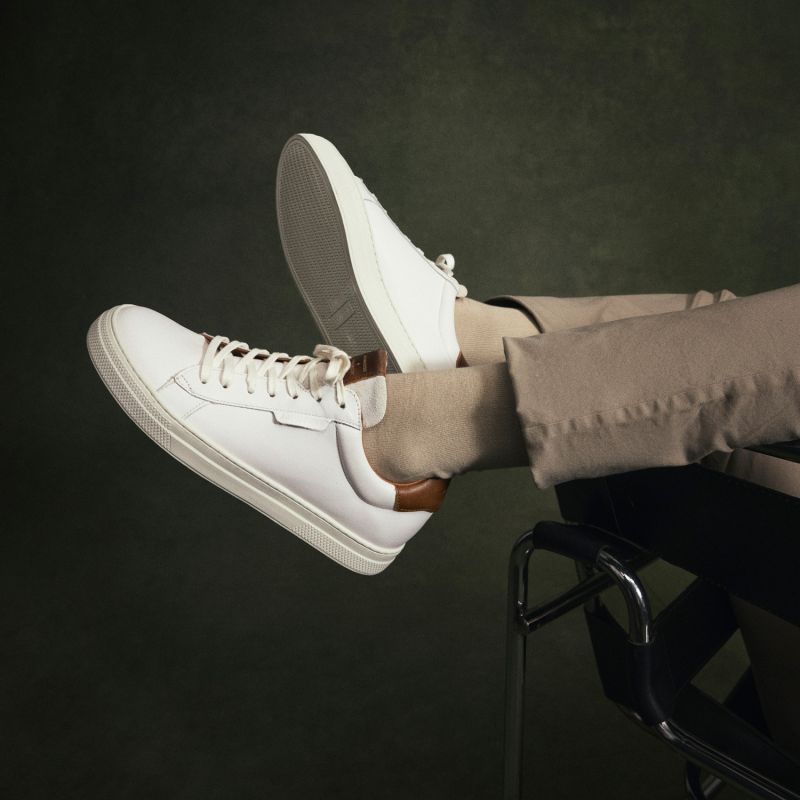 SPARKLE SNEAKER M - NAPPA/CICLON - WHITE/CAMEL